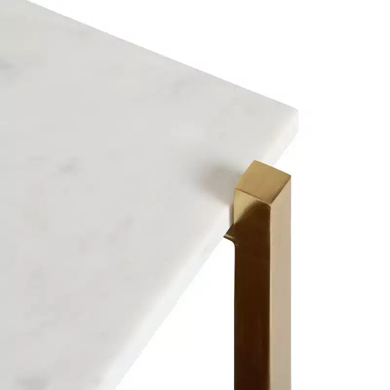 Tavolino Rettangolare in Legno, 20x12x24, Bianco e Noce